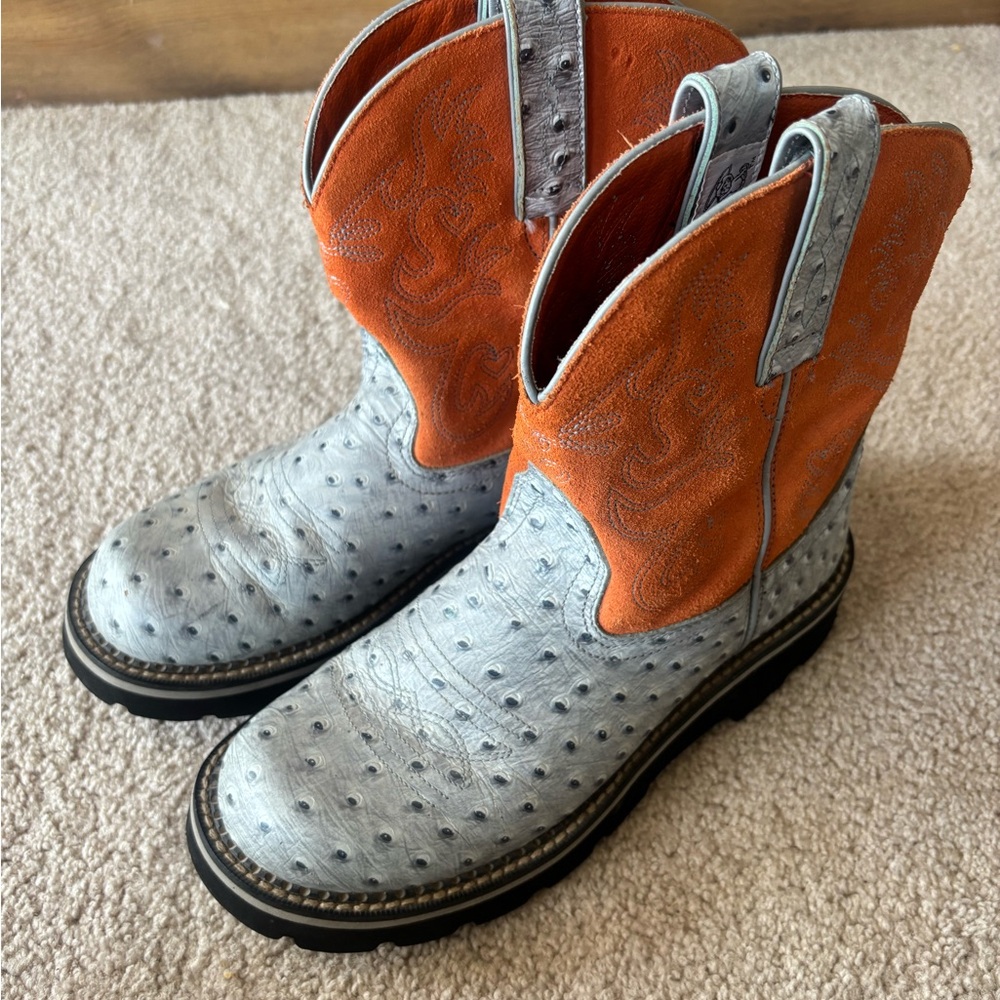 Ariat Women's Ankle Boots in Orange and Gray